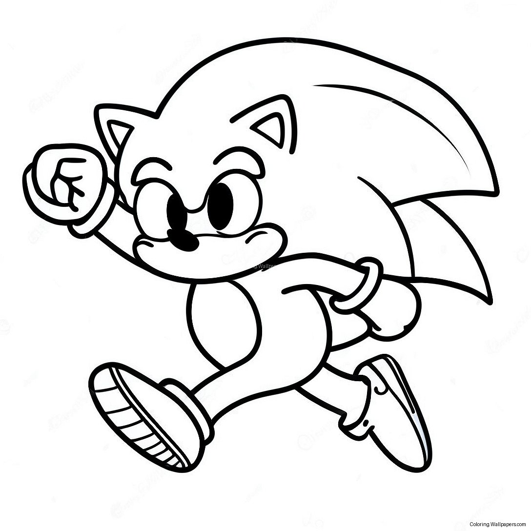 Sonic Der Igel, Der Schnell Läuft Ausmalbild 3155