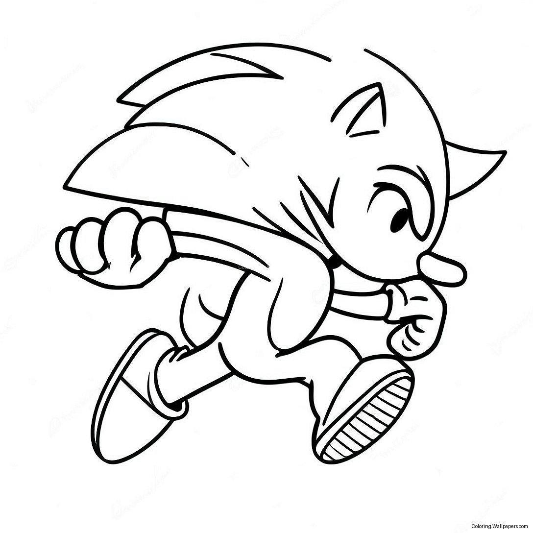 Sonic The Hedgehog Schnelllauf Ausmalbild 7842