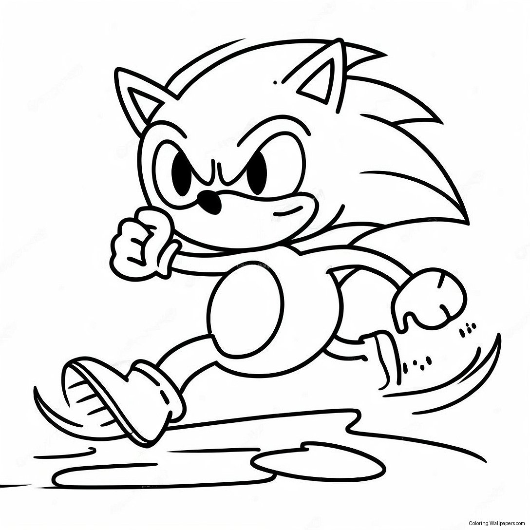 Sonic The Hedgehog Schnelllauf Ausmalbild 7843