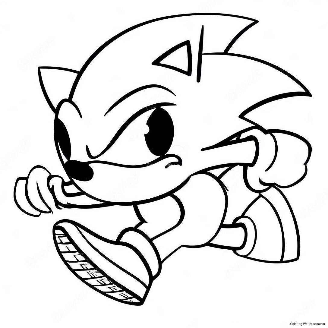 Sonic The Hedgehog Speeding Coloring Page 50990