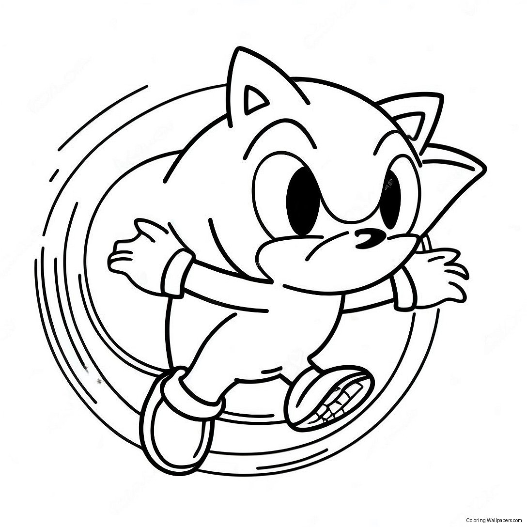 Sonic The Hedgehog Hızlı Boyama Sayfası 50991