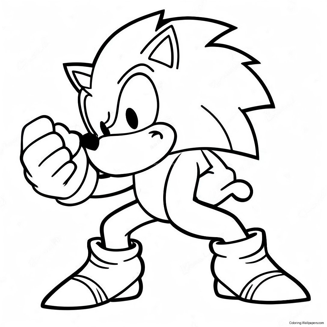 Sonic The Werehog In Action Coloring Page 14025