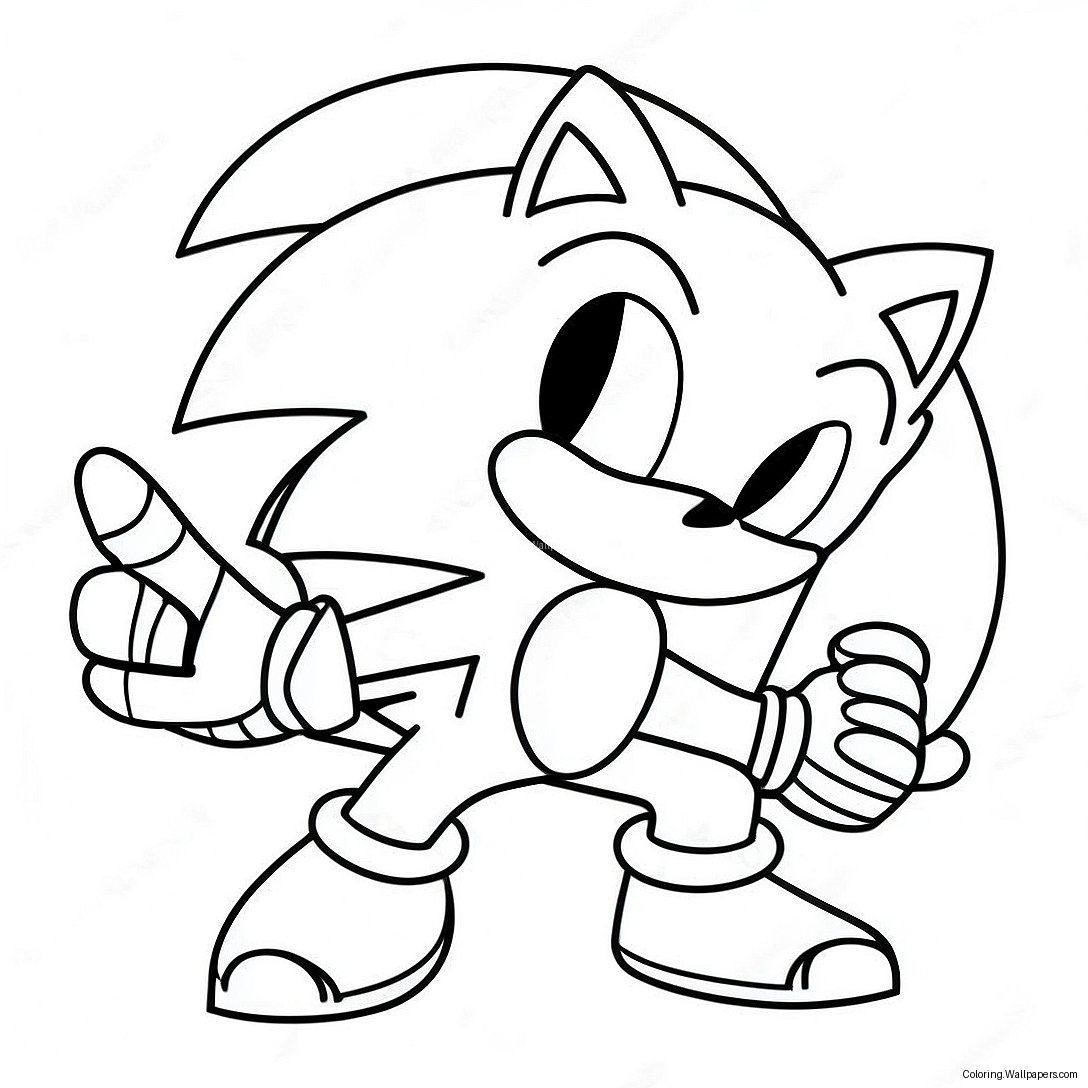 Sonic Werehog Toiminnassa Värityssivu 14027