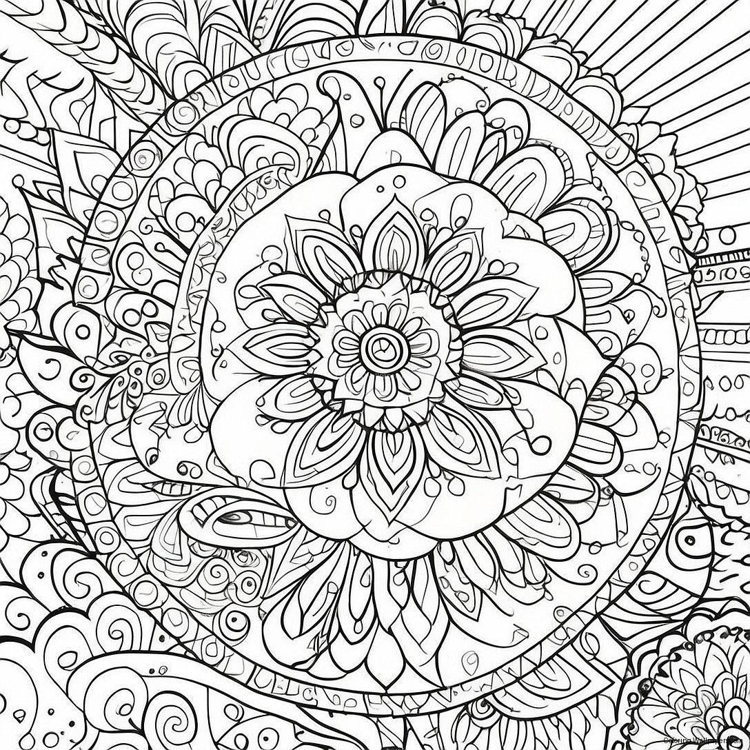 Lugnande Mandala Mönster Målarbild 4029