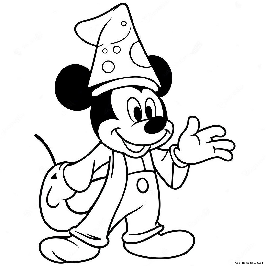 Sorcerer Mickey Coloring Page 32956