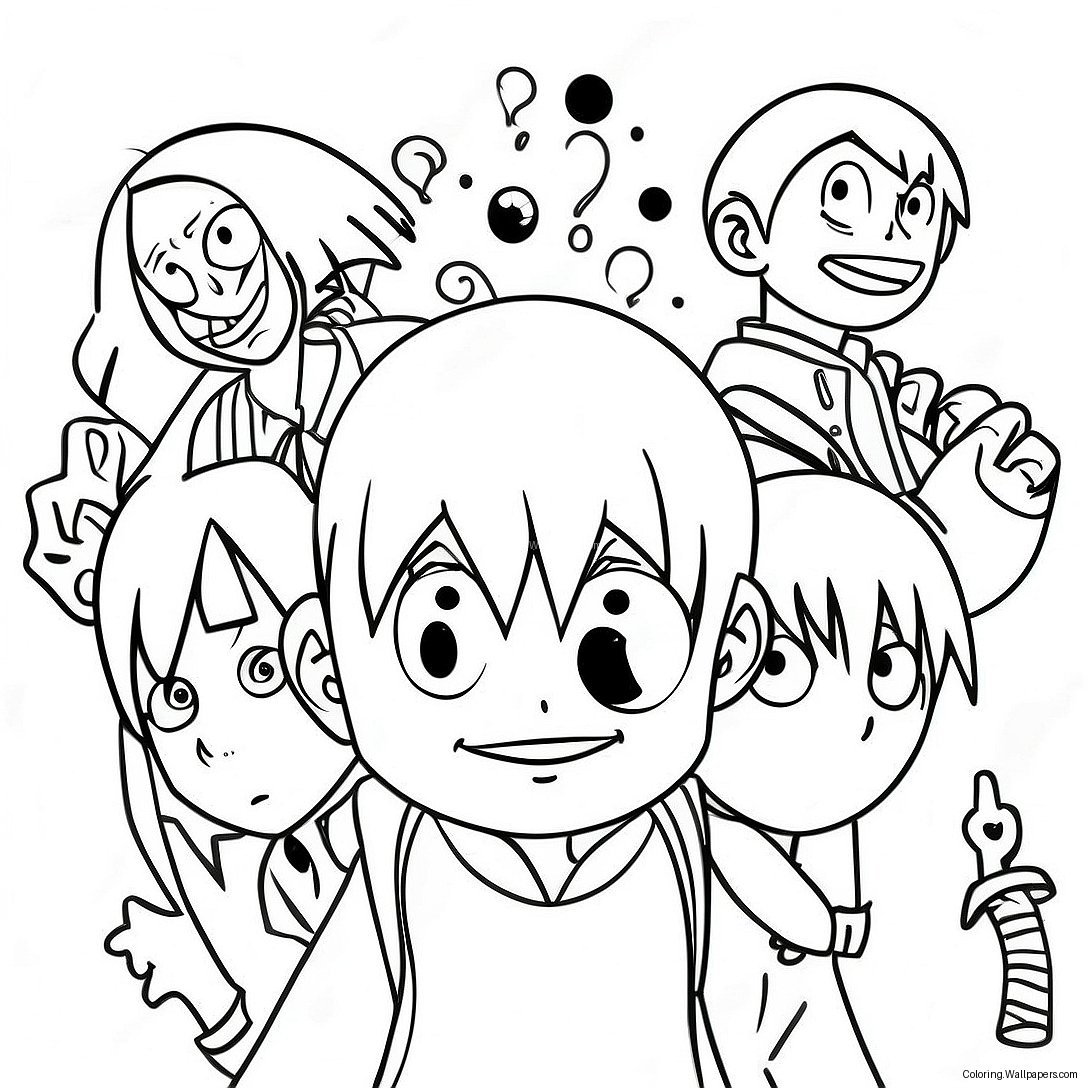 Página Para Colorir Dos Personagens Principais De Soul Eater 23968