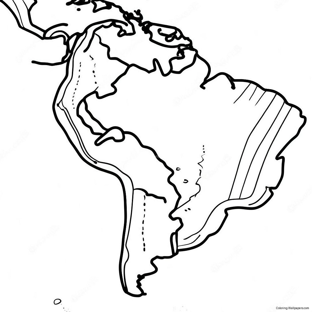 South America Map Coloring Page 25868