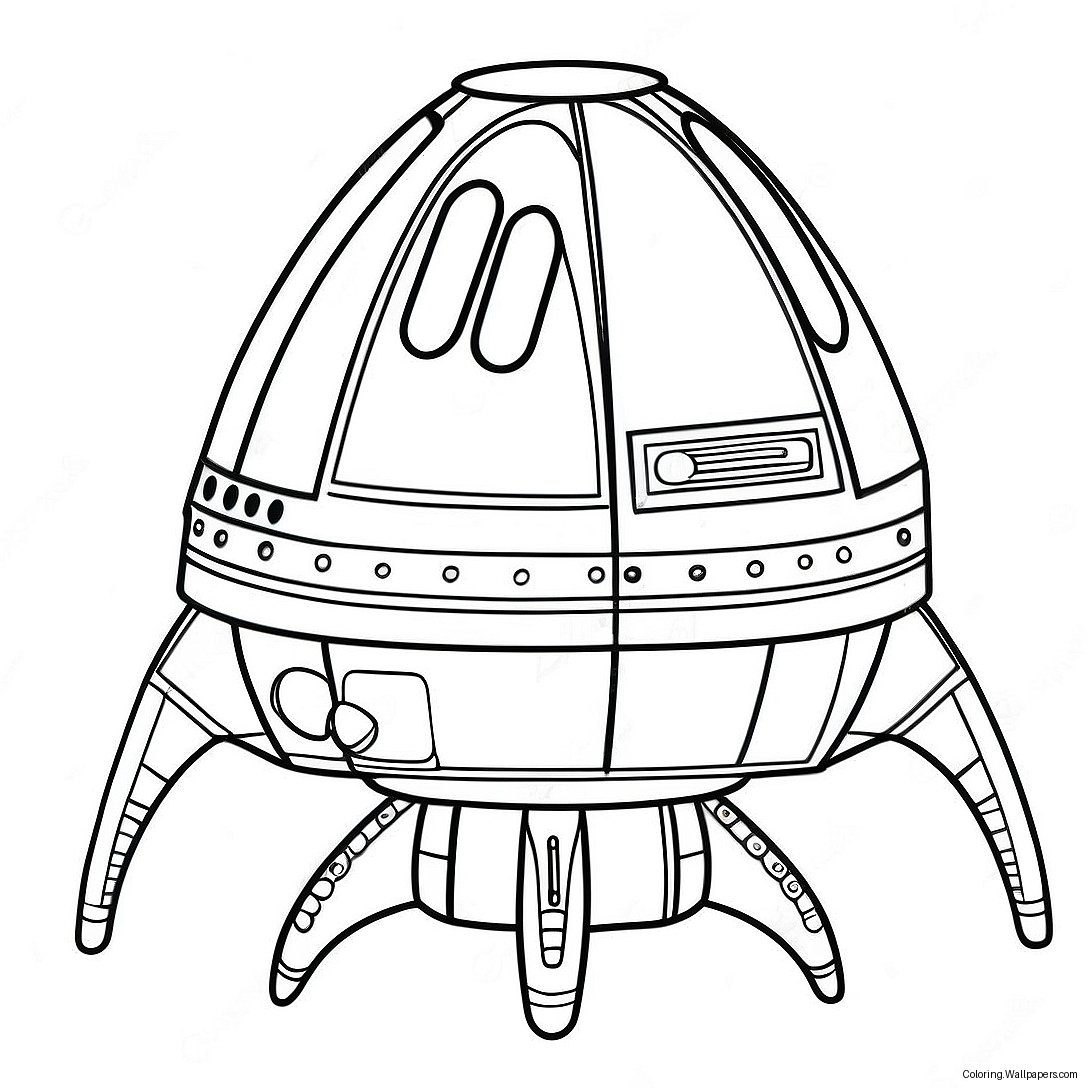 Spacexドラゴン宇宙船のぬりえページ 56616