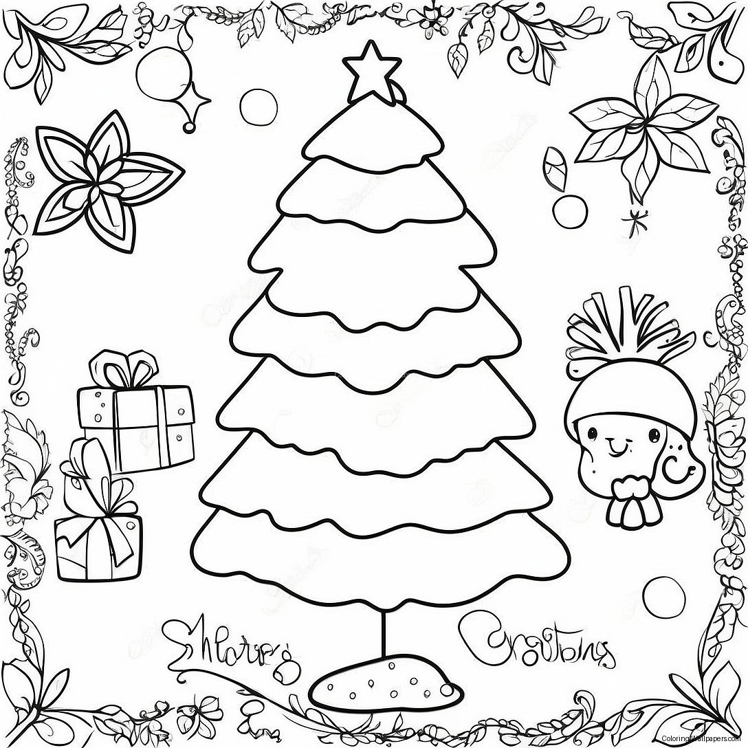 Spanish Christmas Tree Coloring Page 36174