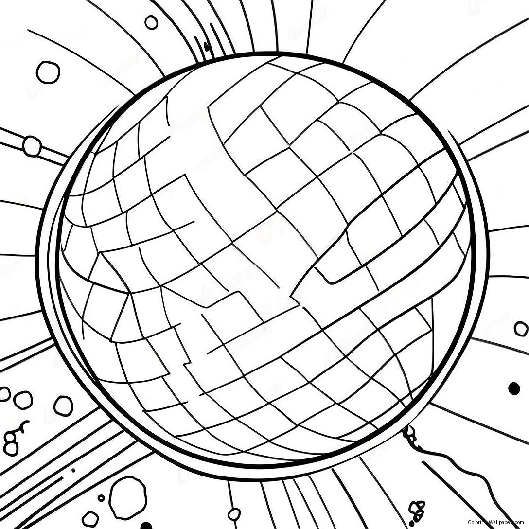 Sparkling Disco Ball Coloring Page 15702