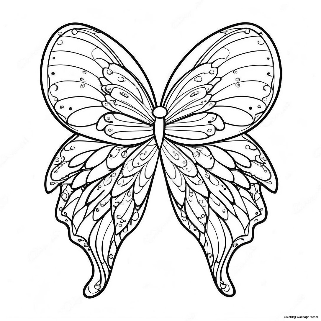 Sparkling Fairy Wings Coloring Page 47233