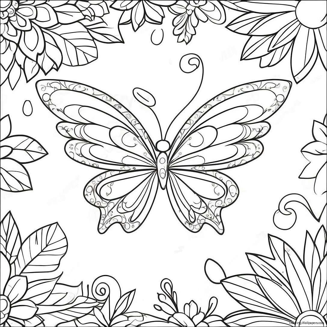 Sparkling Fairy Wings Coloring Page 47236