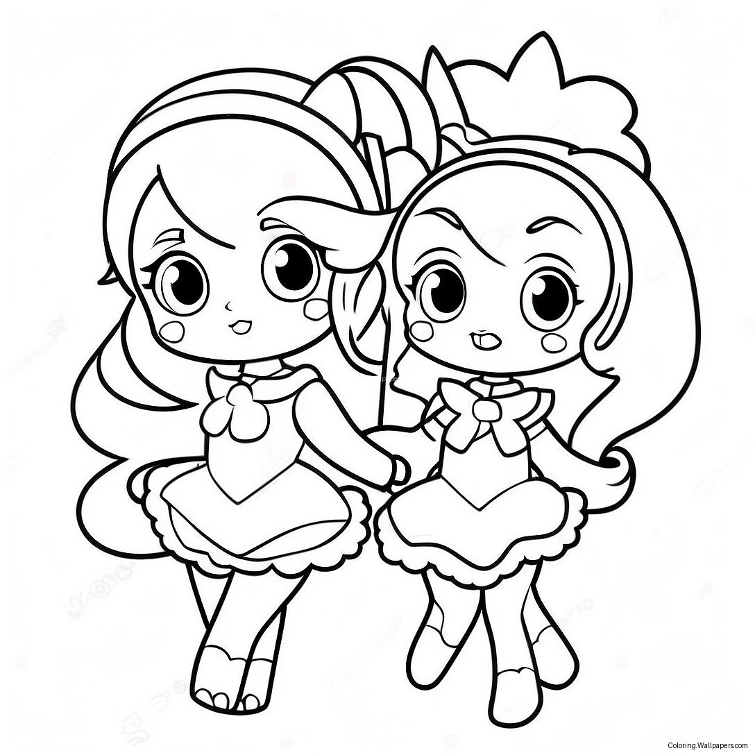 Sparkling Glitter Force Heroes Coloring Page 4726