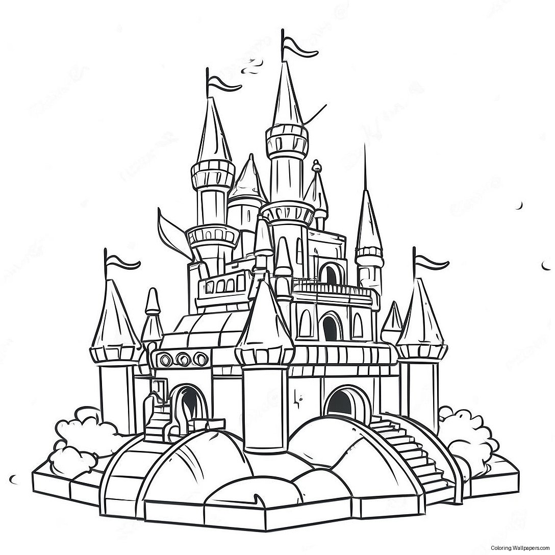 Sparkling Lego Princess Castle Coloring Page 14871