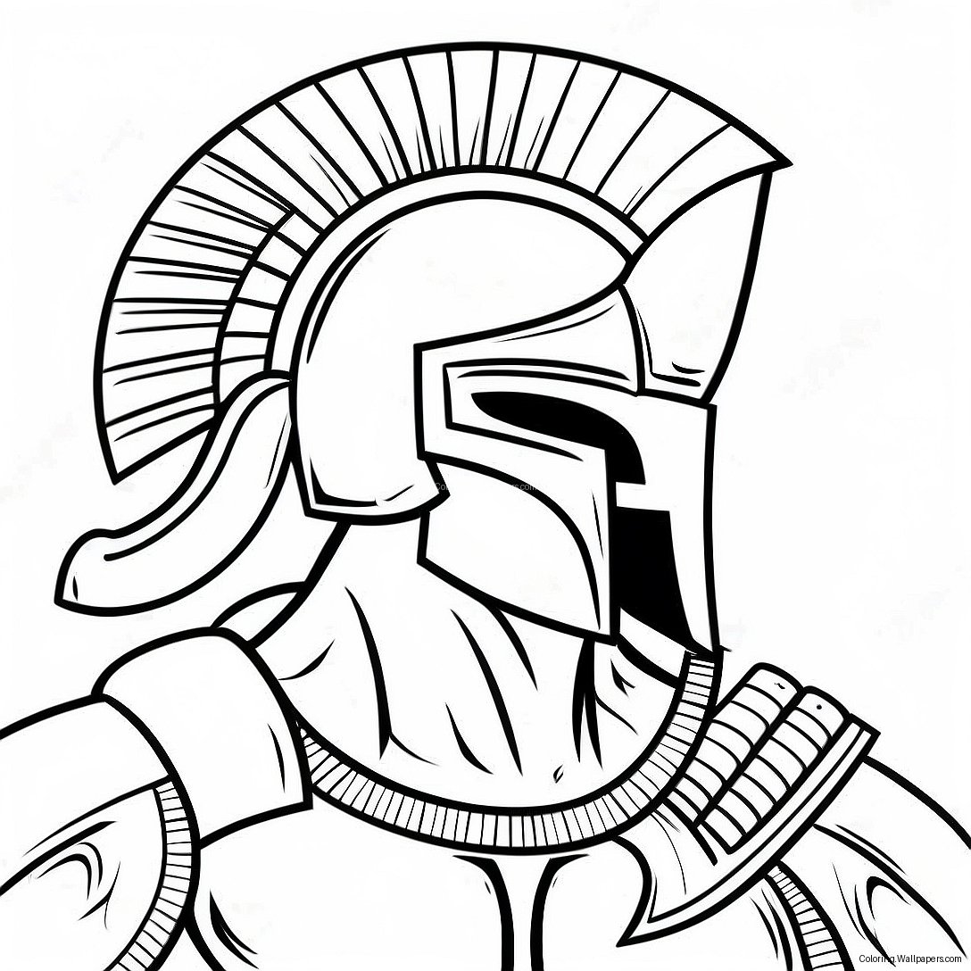 Spartan Warrior Coloring Page 18665