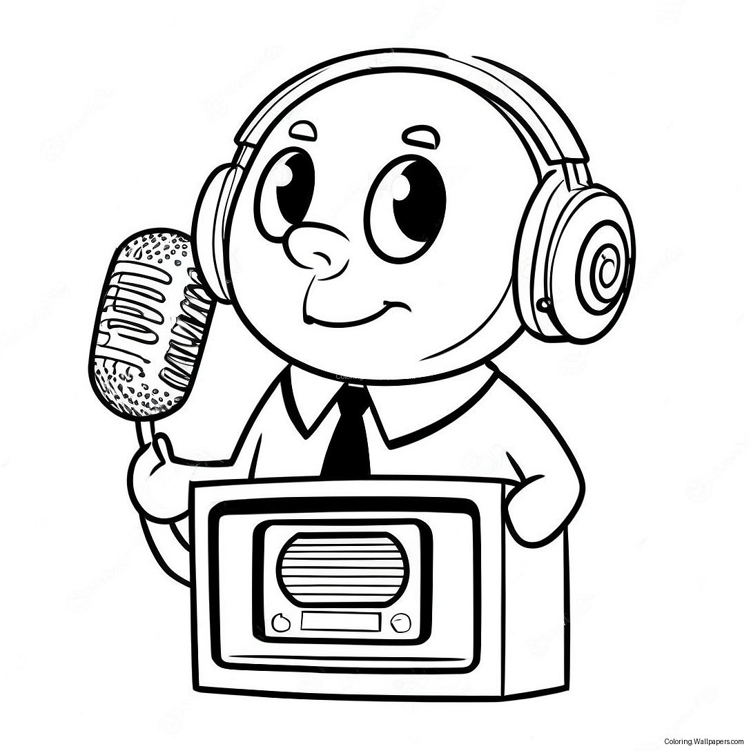 Speakerman Coloring Page 6469