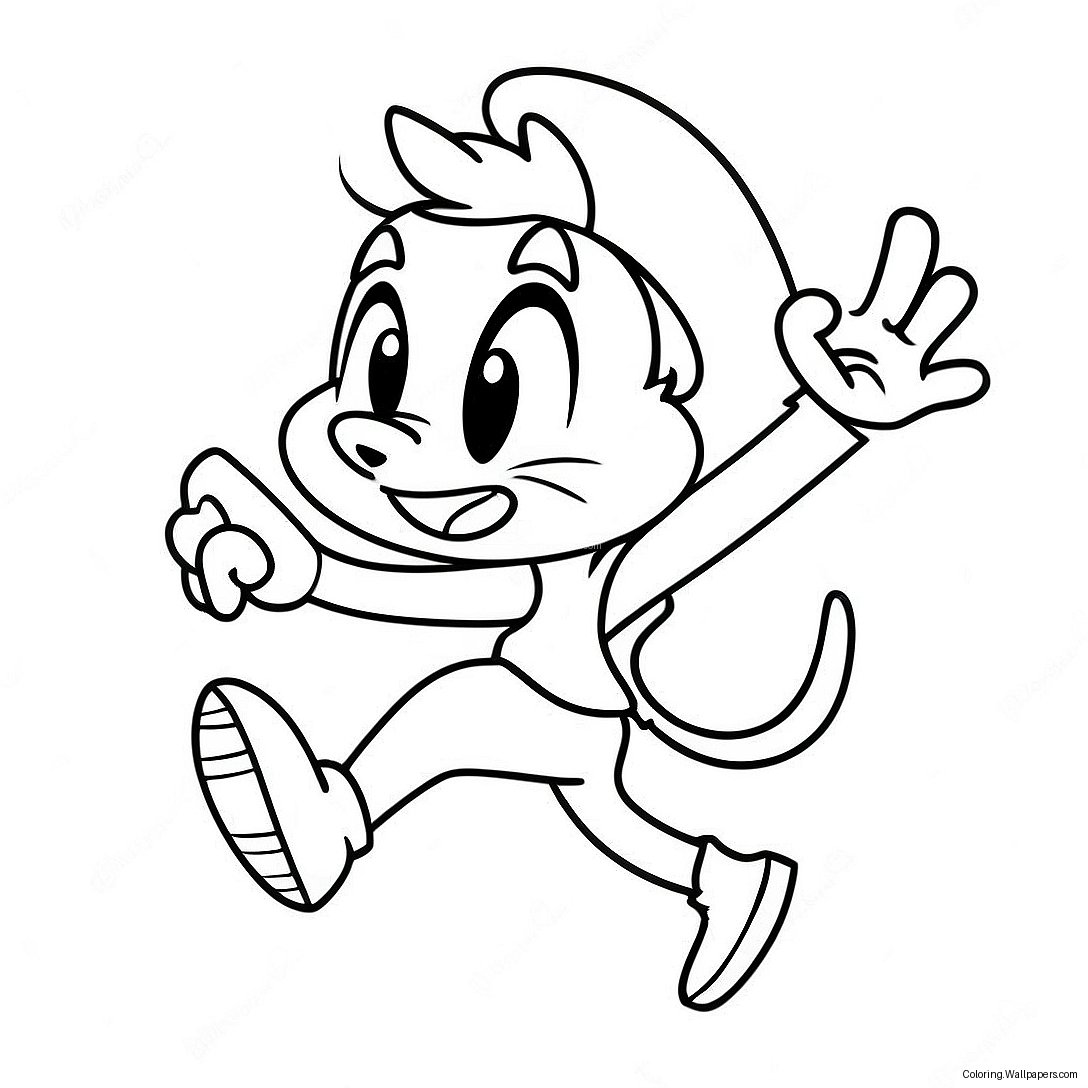 Página Para Colorear De Speedy Gonzales Corriendo Rápido 30327