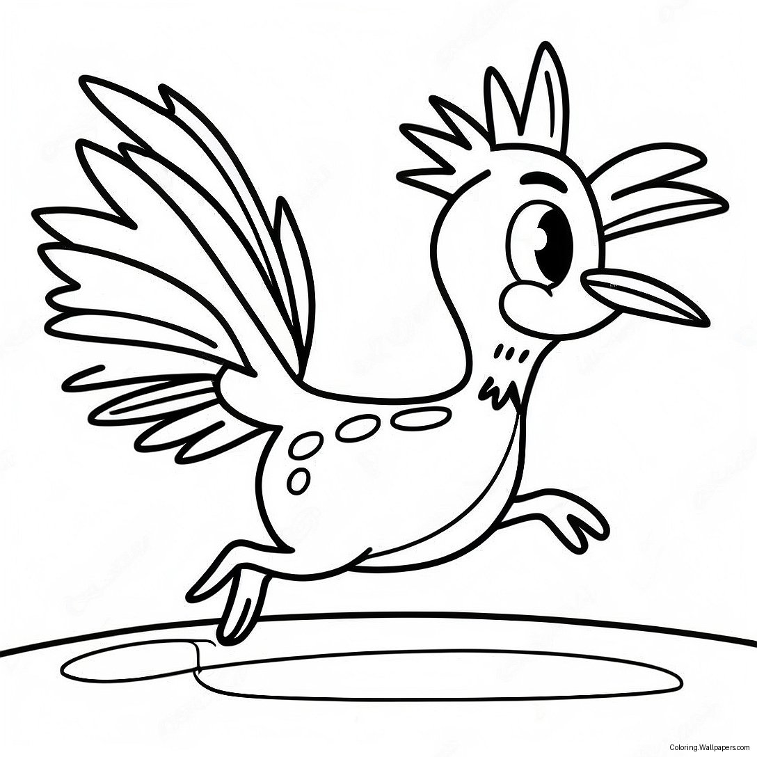 Speedy Roadrunner Running Coloring Page 30105