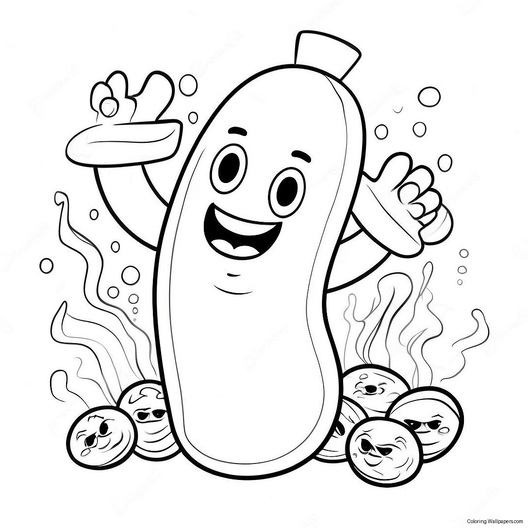 Spicy Hot Cheetos Cartoon Character Coloring Page 44784