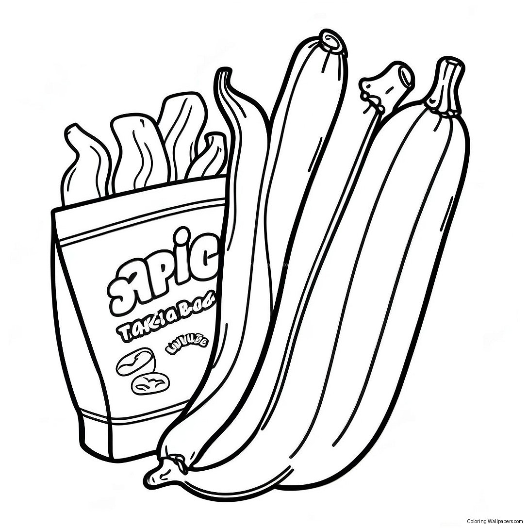 Spicy Takis Bag Coloring Page 10125