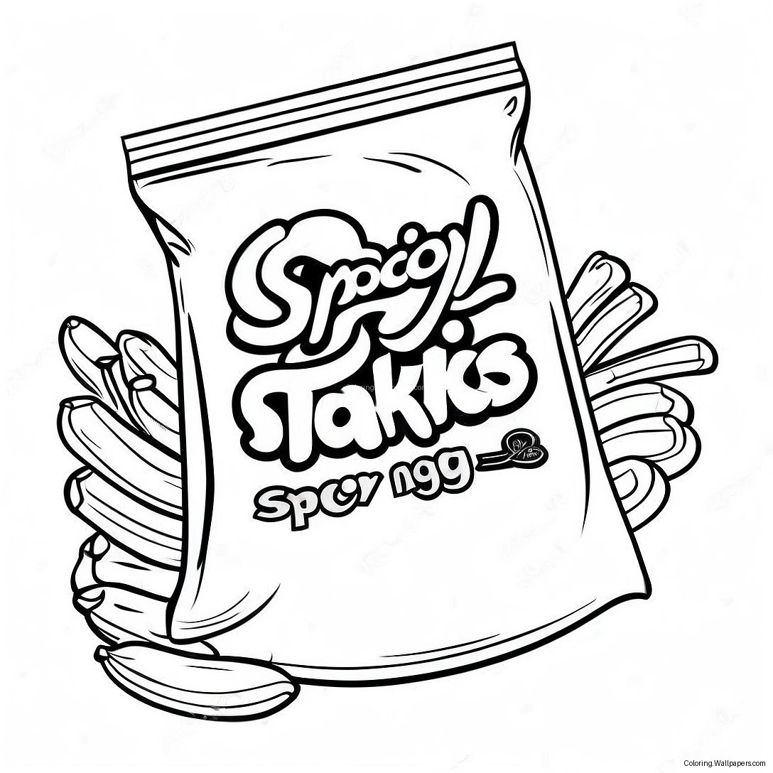 Spicy Takis Bag Coloring Page 10126