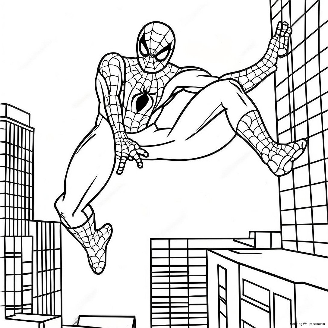 Spiderman 3 Action Scene Coloring Page 26209