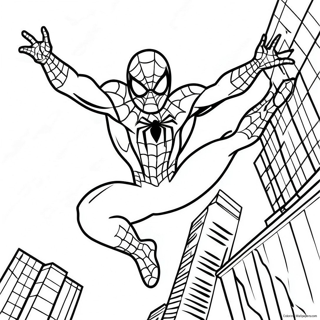 Spiderman 3 Action Scene Coloring Page 26212