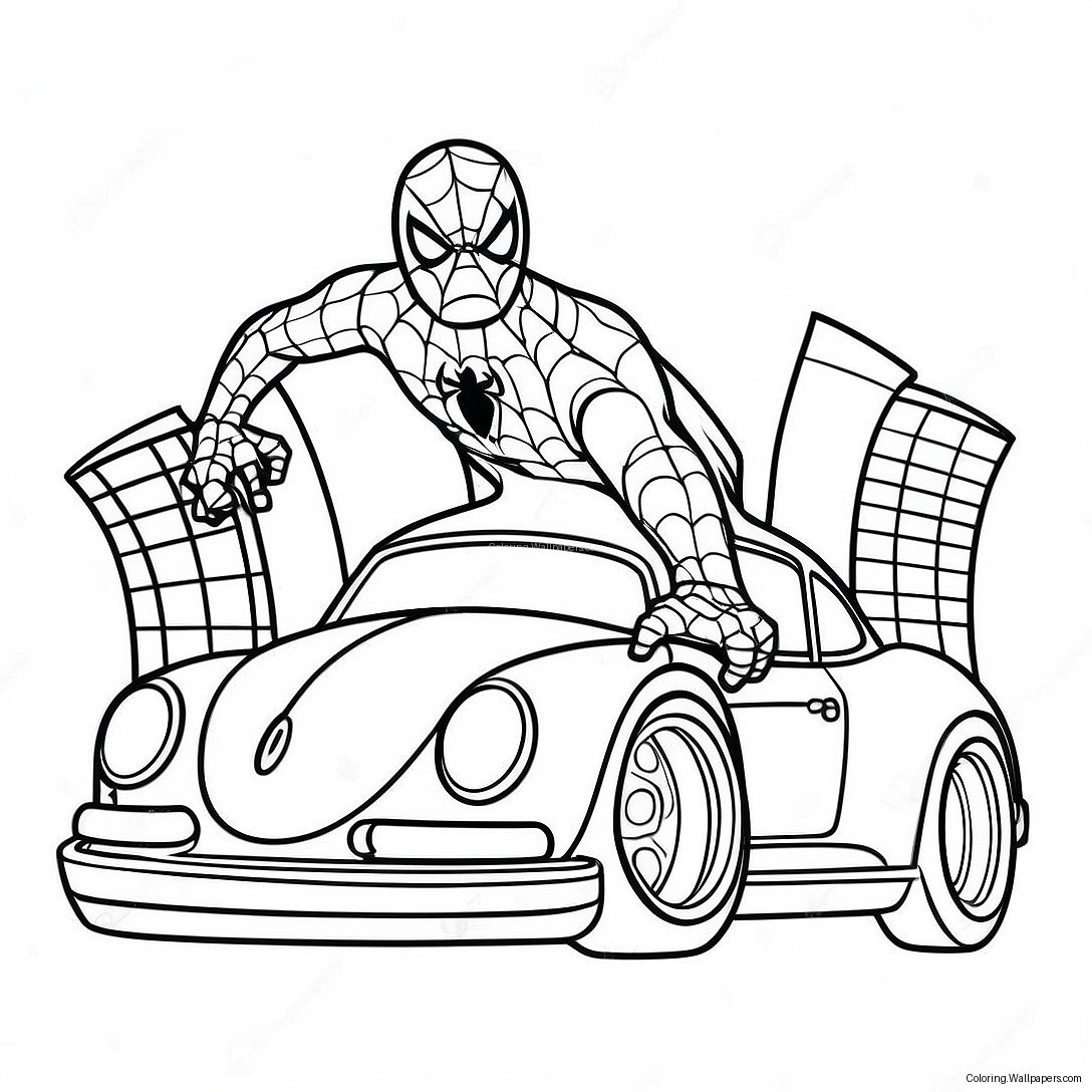 Página Para Colorir Do Carro Do Homem-Aranha 20420