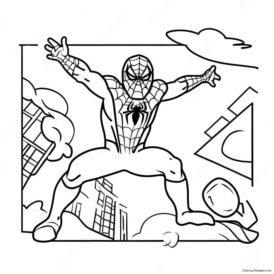 Spiderman Easter Egg Hunt Coloring Page 25543