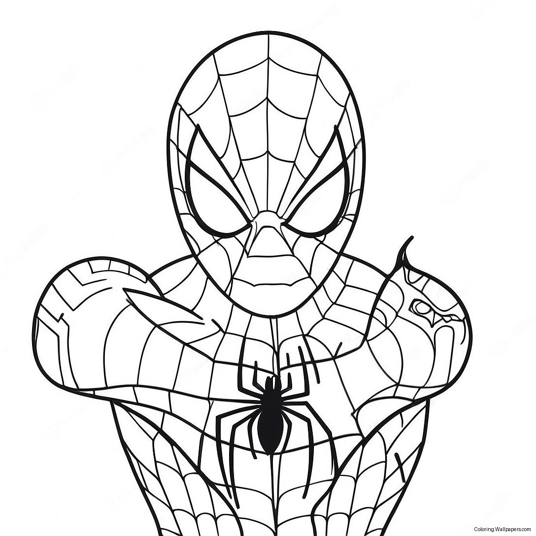 Página Para Colorear De Spiderman En Halloween 8716