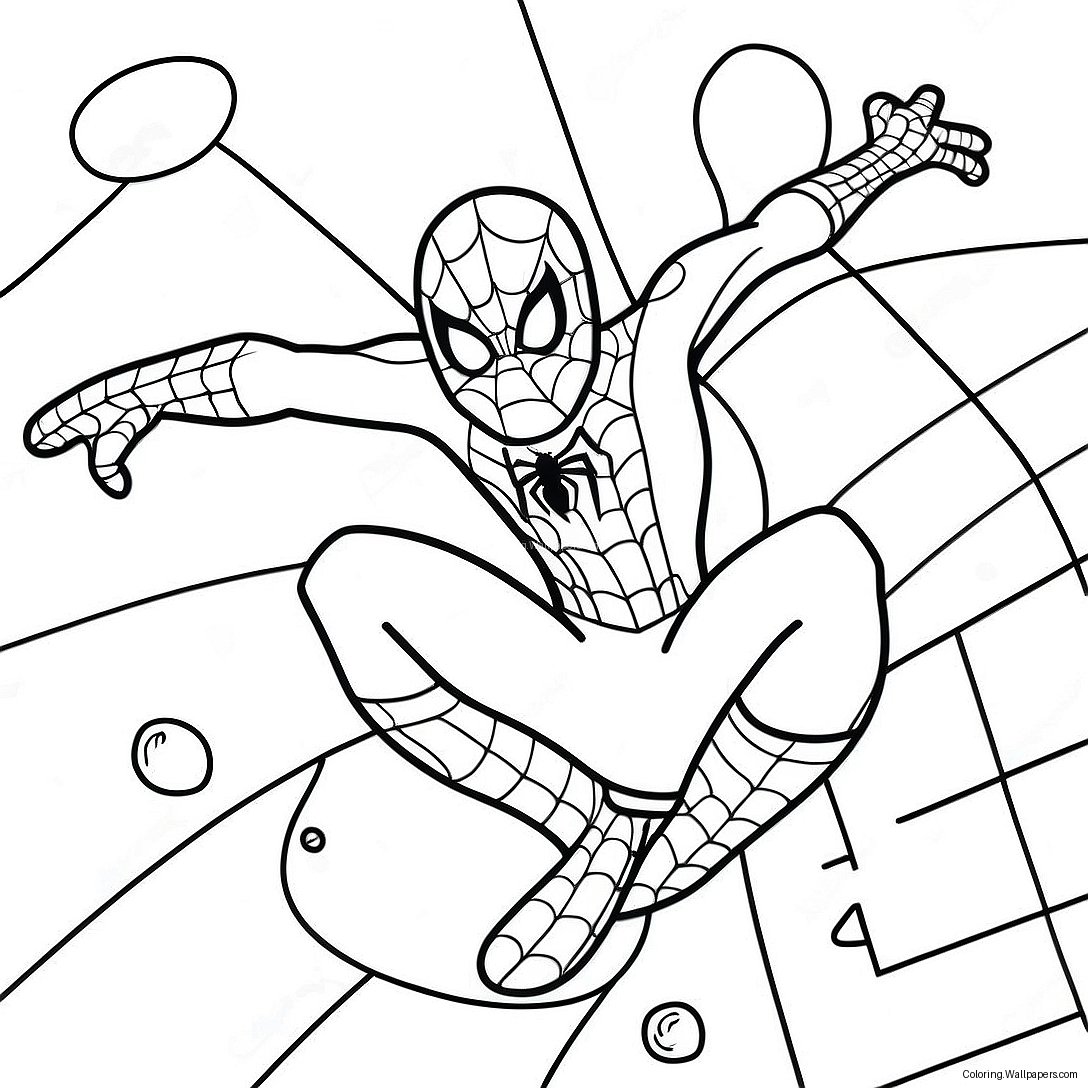 Page À Colorier De Spiderman Dans L'espace Parmi Nous 15416