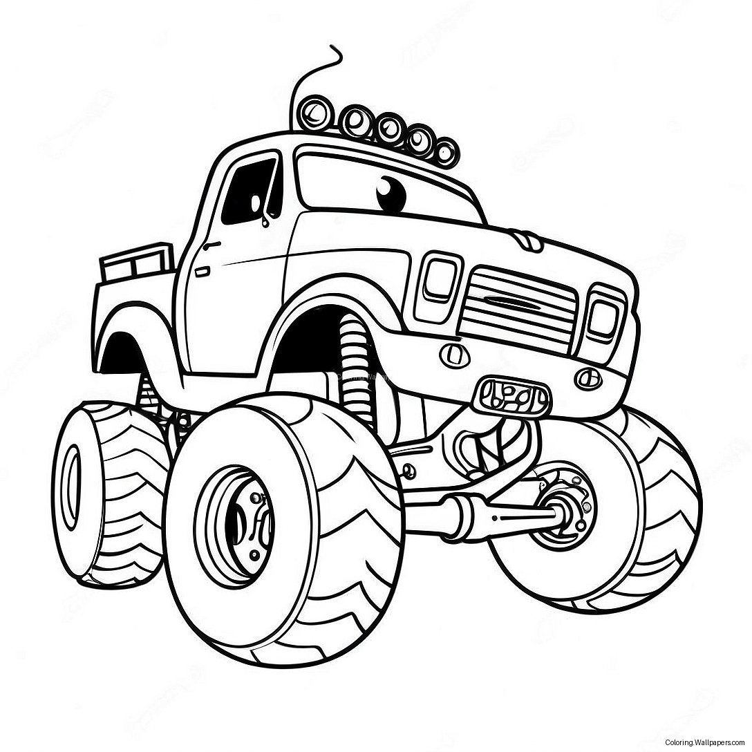 Spiderman Monstertruck Målarbild 9077