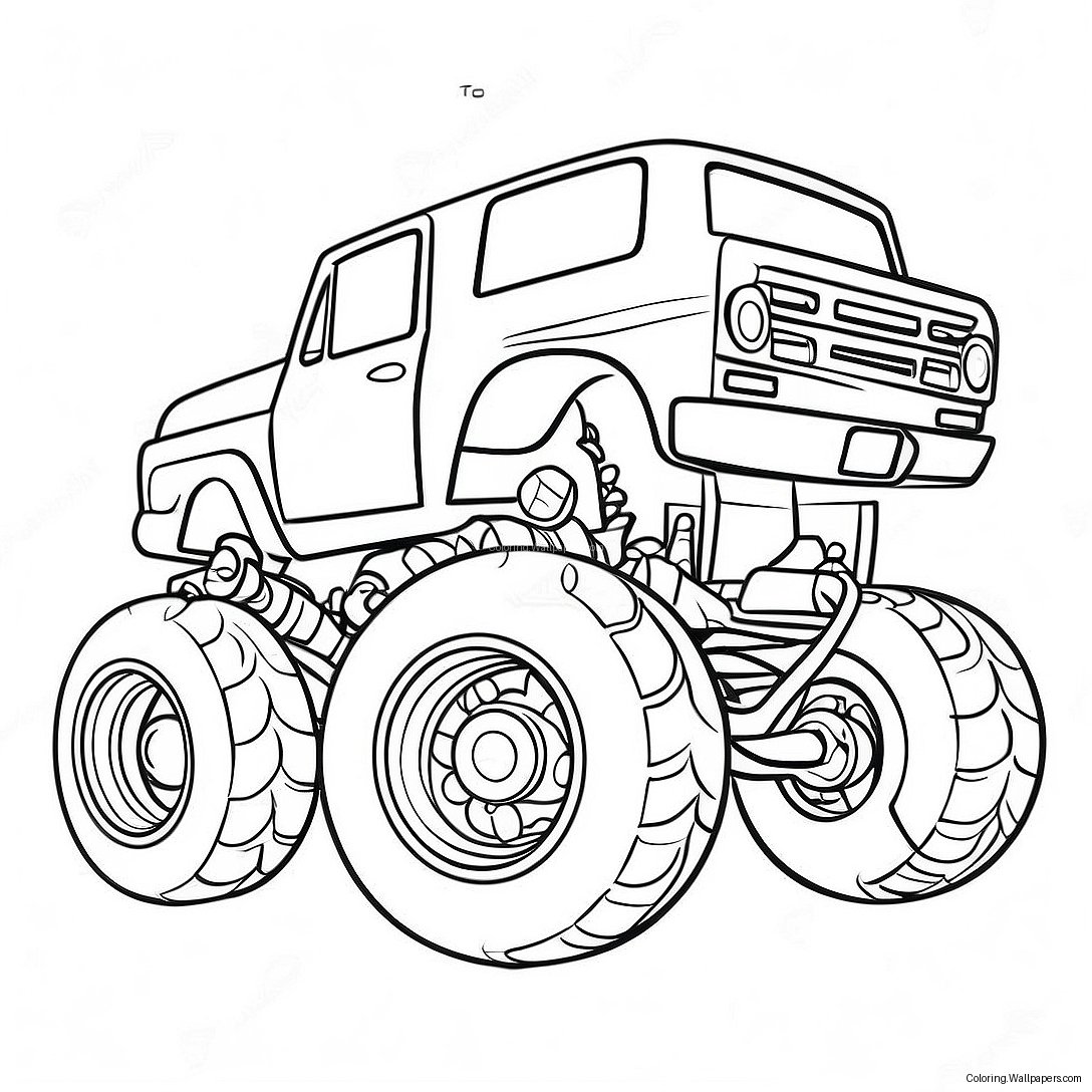 Spiderman Monster Truck Fargeleggingsark 9080