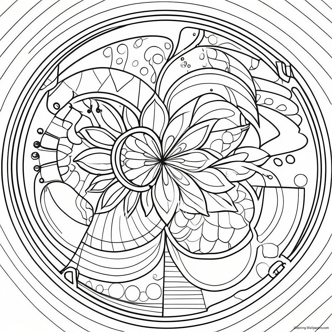 Page À Colorier De Spiroglyphes 27339