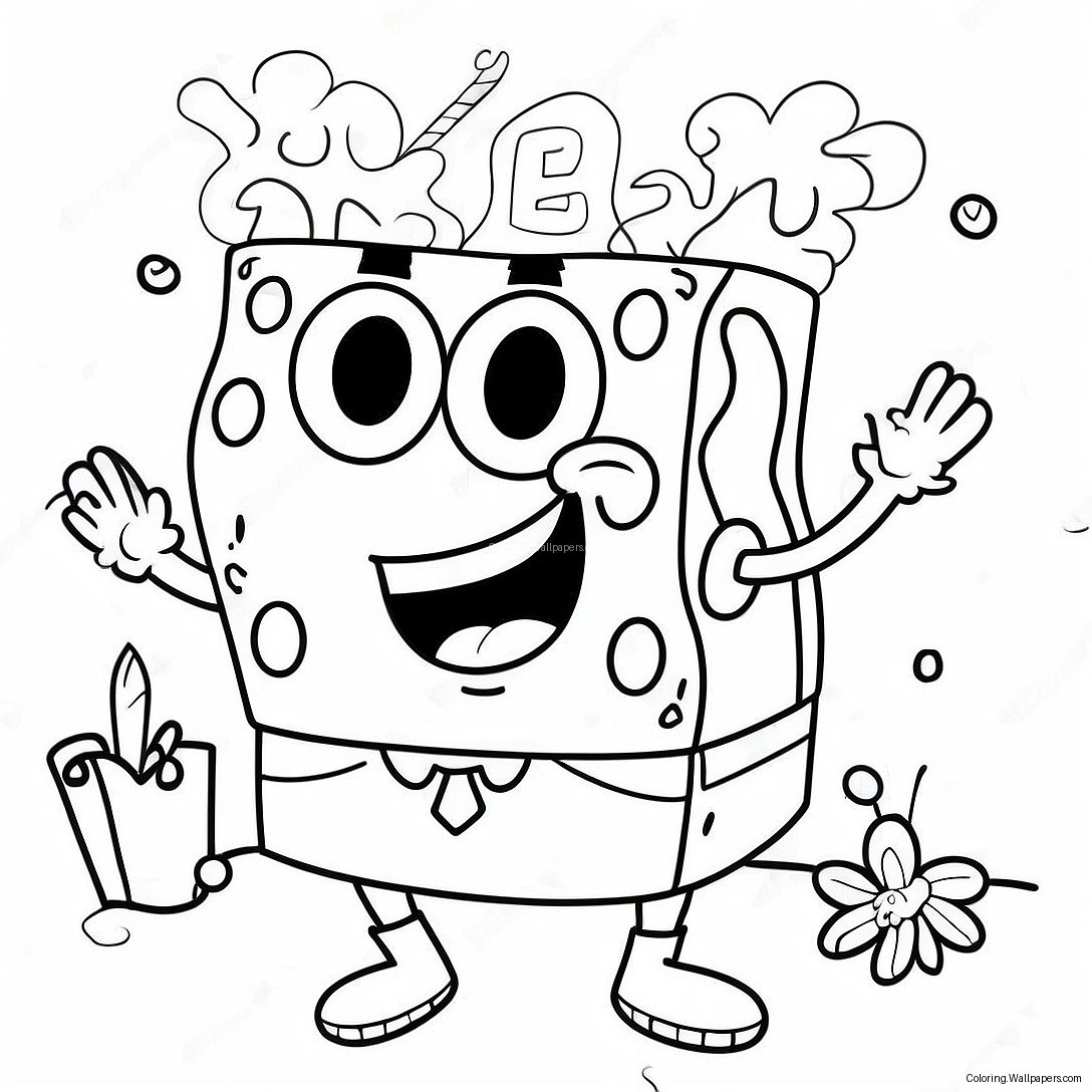 Spongebob Alles Gute Zum Geburtstag Ausmalbild 54294