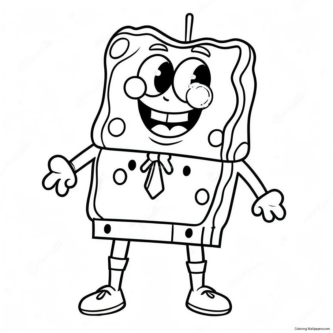 Page À Colorier Spongebob En Costume Effrayant 6836