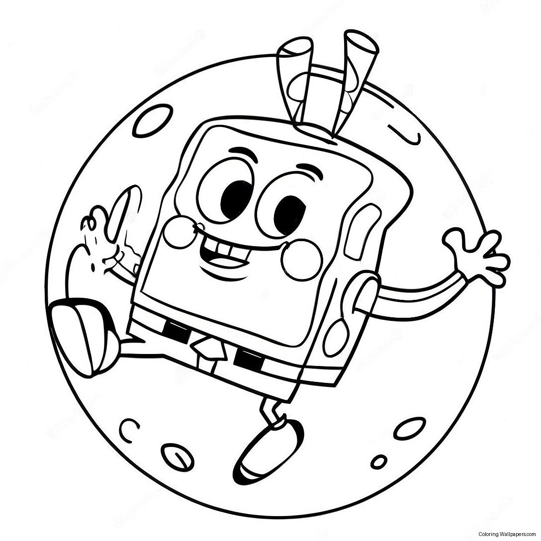 Spongebob Kicking A Colorful Ball Coloring Page 51485