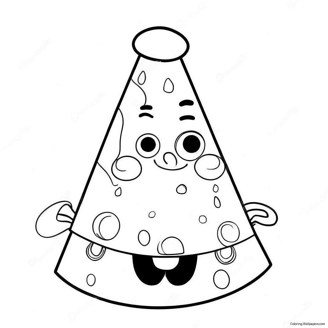 Spongebob Party Hat Coloring Page 54297