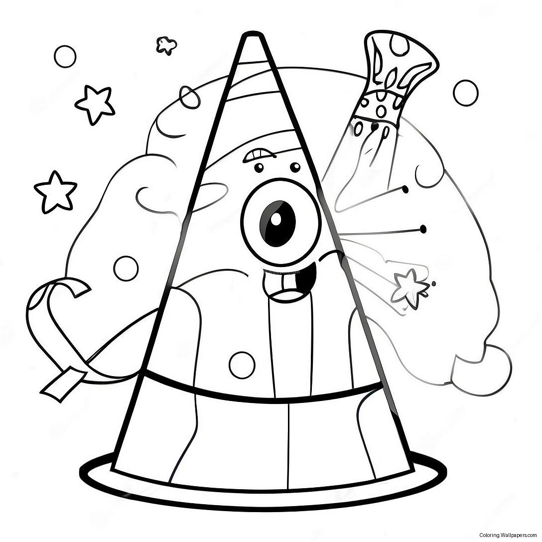 Spongebob Party Hat Coloring Page 54298