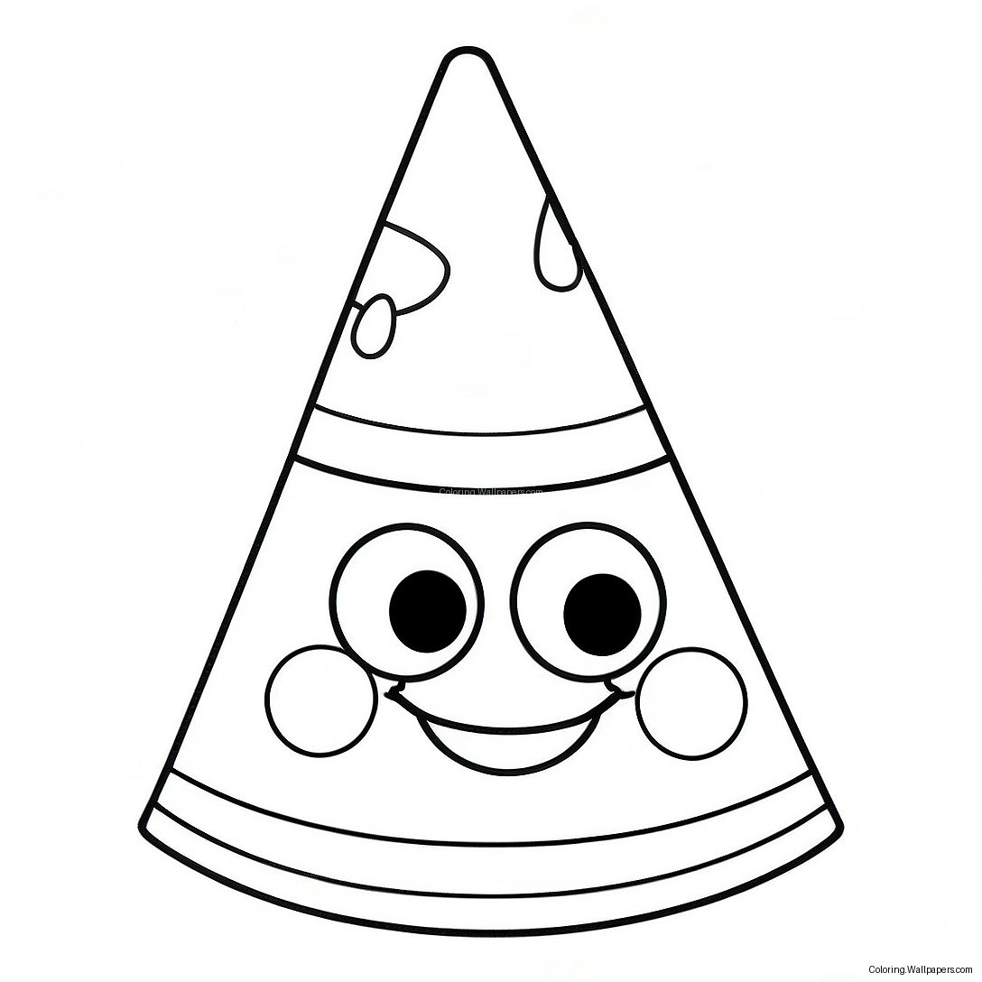 Spongebob Party Hat Coloring Page 54300