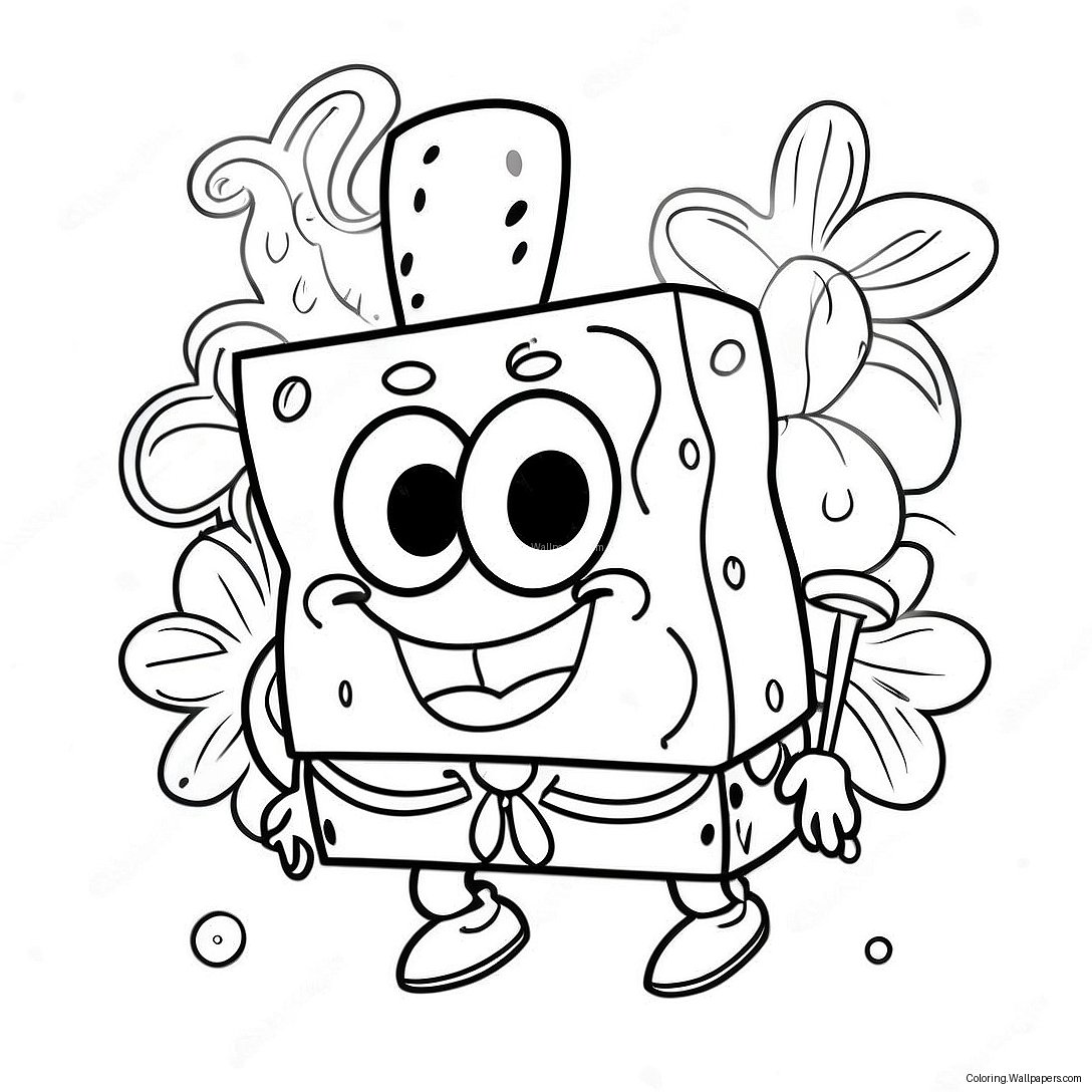 Spongebob Stoner Coloring Page 24779