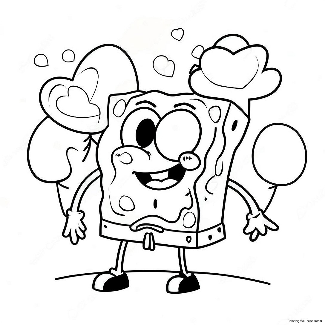 Spongebob Valentijnsdag Kleurplaat 47951