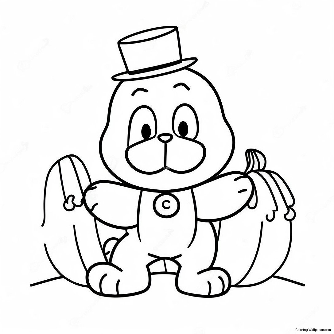 Spooky Garfield In Costume Coloring Page 40371