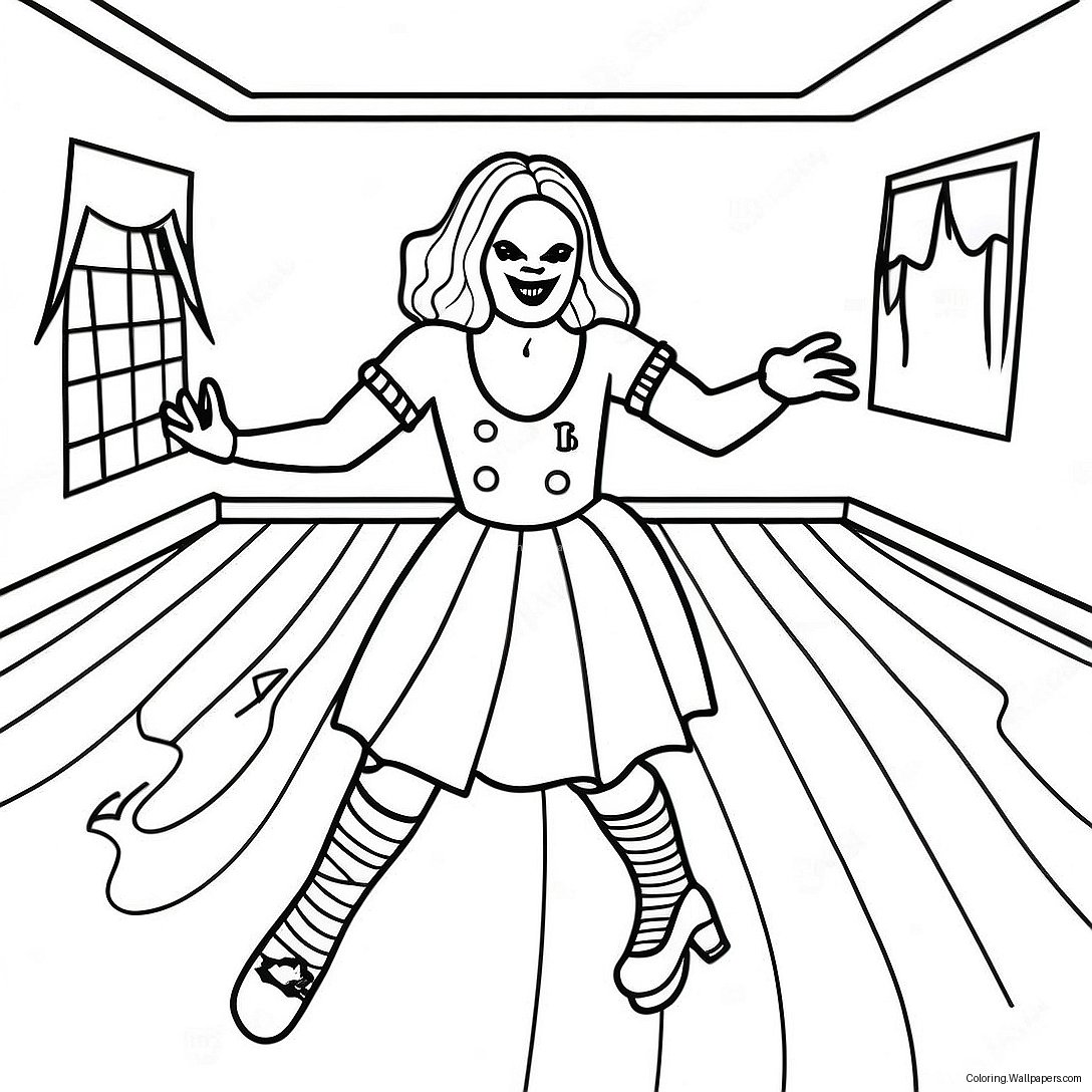 Spooky Halloween Dance Floor Coloring Page 40623