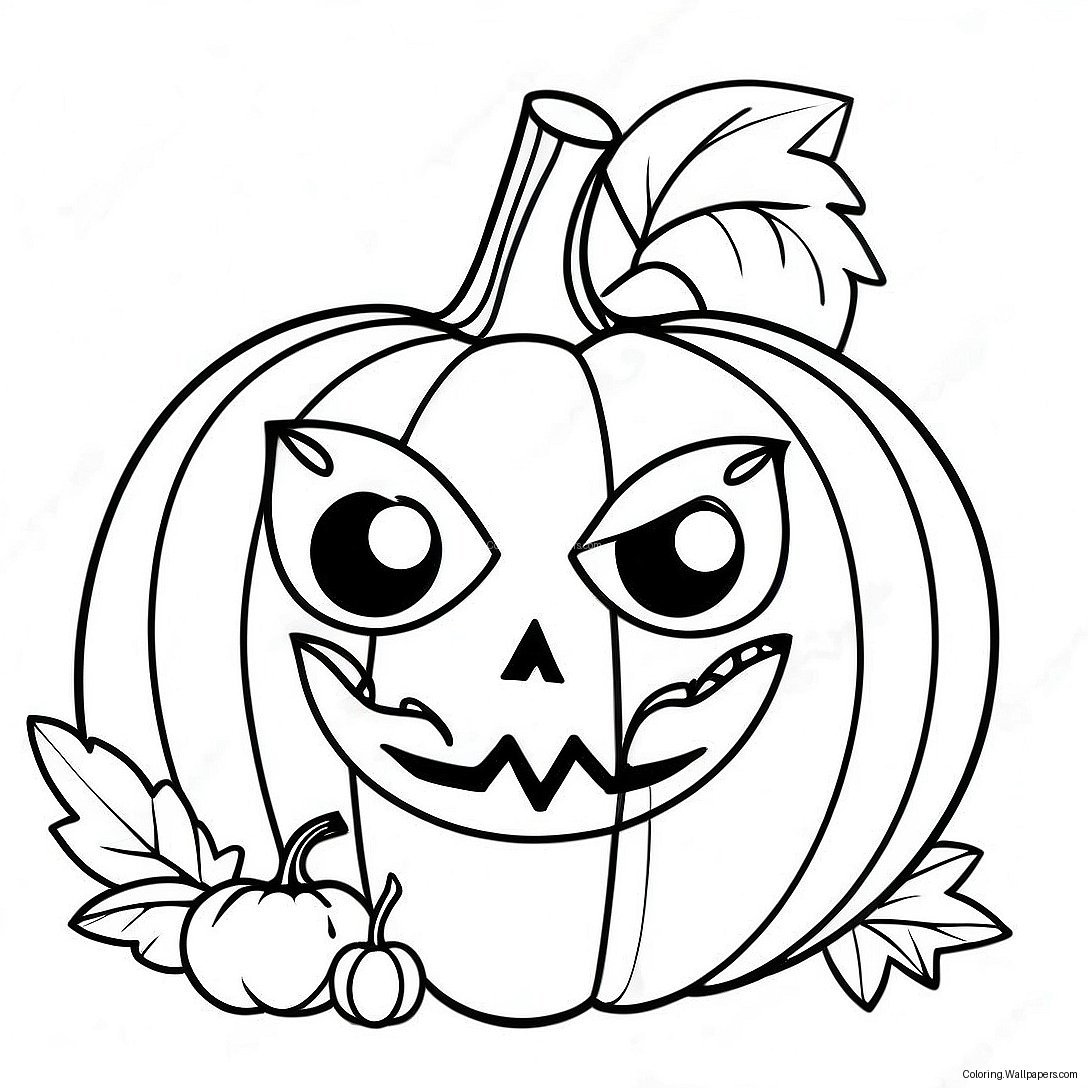 Spooky Samhain Pumpkin Coloring Page 37233