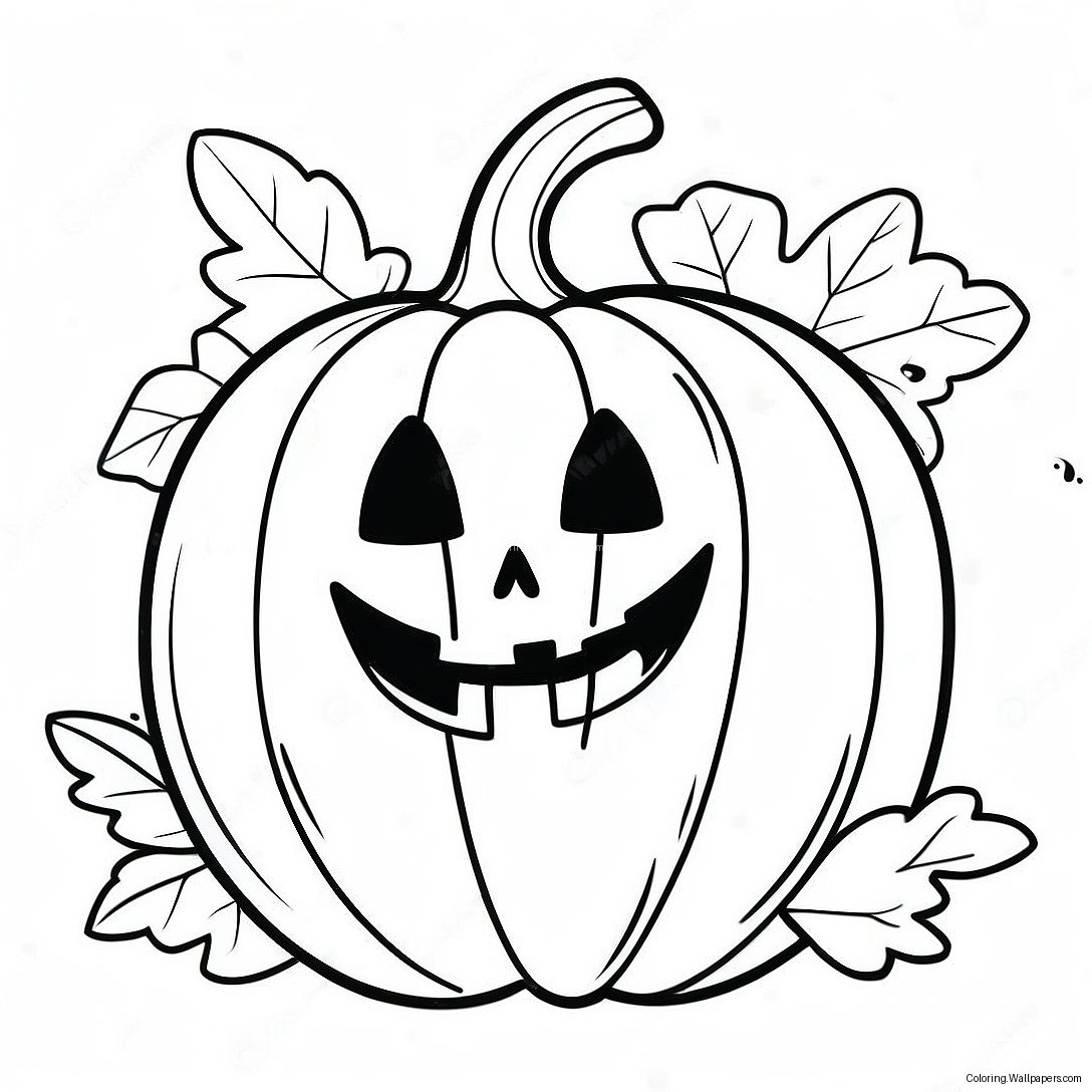 Spooky Samhain Pumpkin Coloring Page 37235