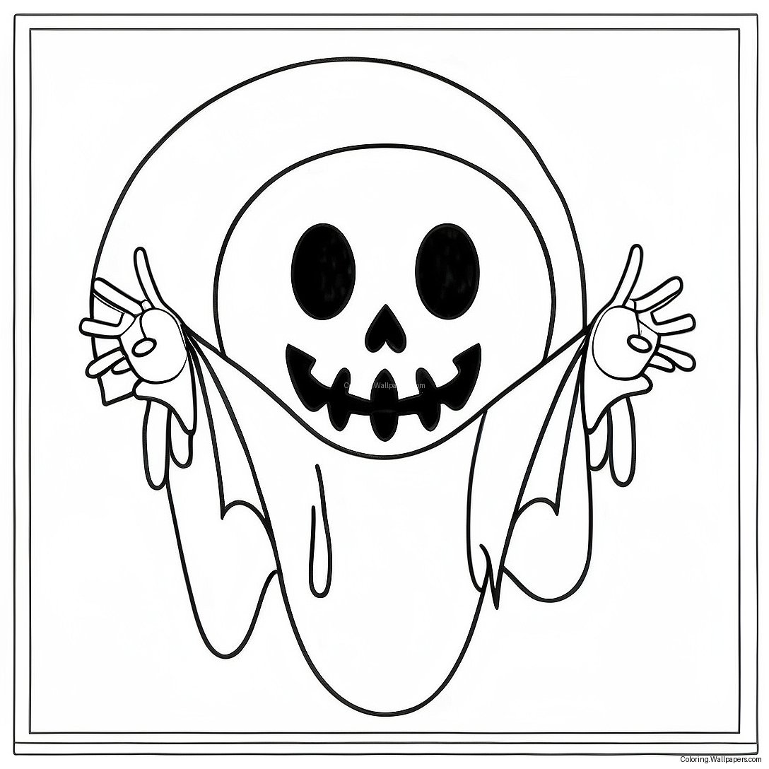 Spookachtig Spirit Halloween Logo Kleurplaat 16294