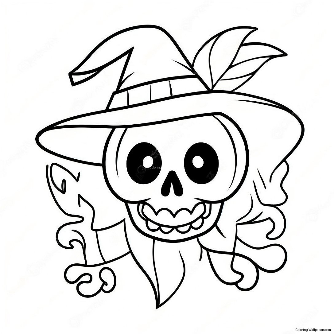 Skræmmende Spirit Halloween Logo Malebog 16295