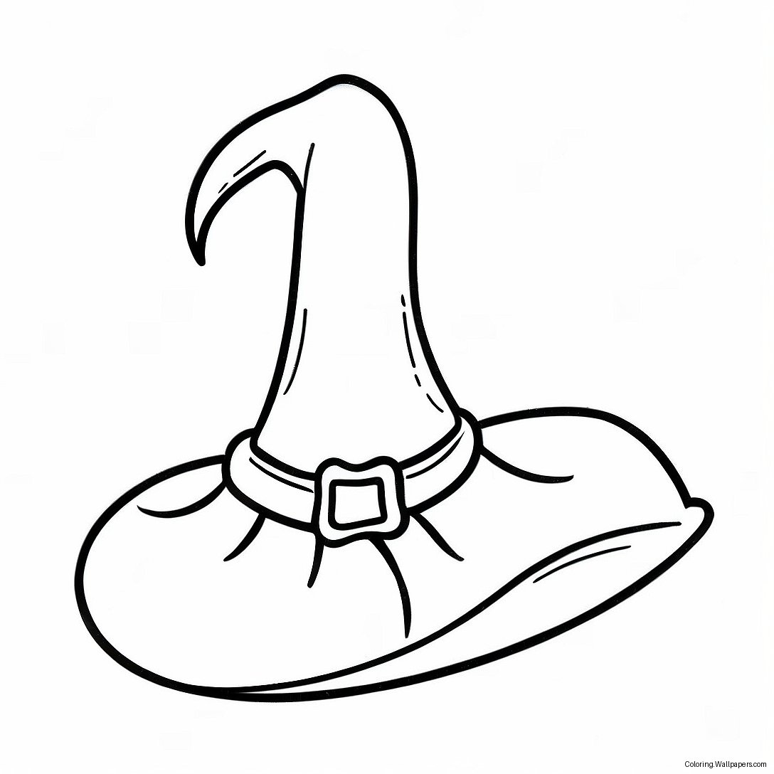 Spooky Witch Hat Coloring Page 36701