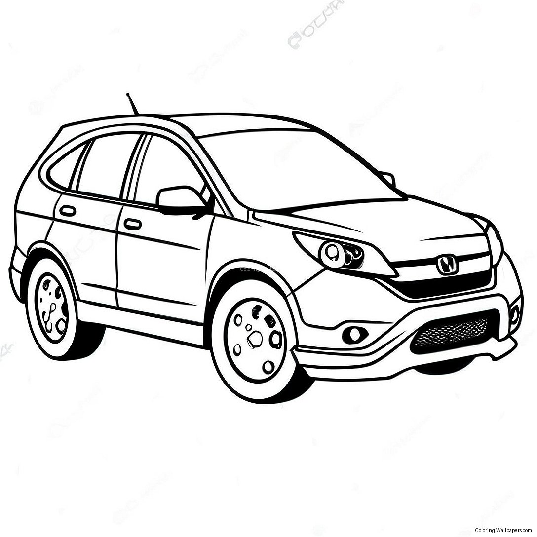 Sporty Honda Crv Coloring Page 40807